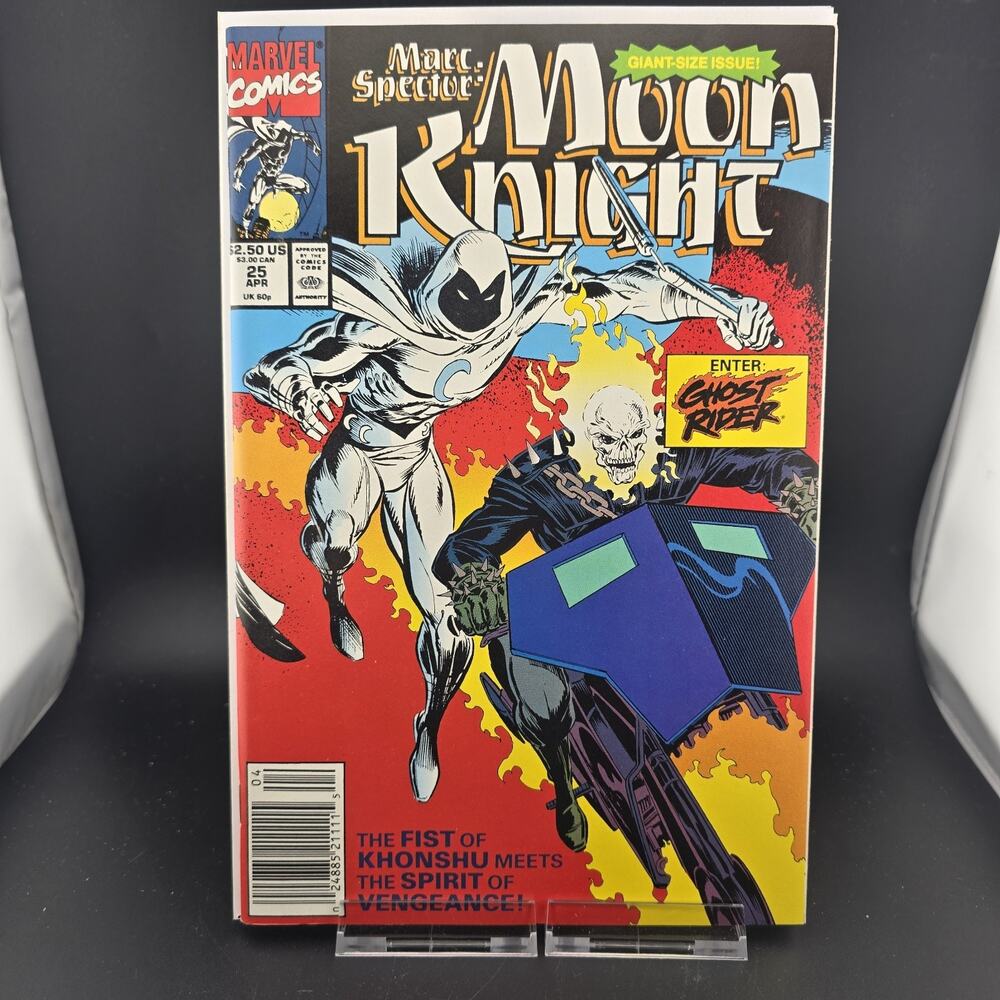 Marc Spector Moon Knight #25 NM/NM+ 9.4 9.6 Newsstand Variant Ghost Rider Key